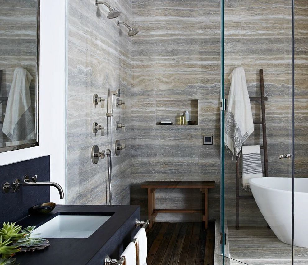 Dark Grey Travertine Soapstone Bathroom Dente Trading Dark Grey Travertine Soapstone
