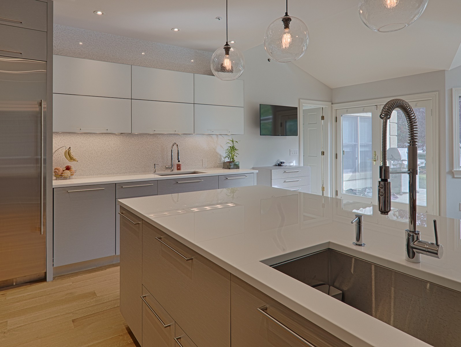 White Nano Glass Kitchen Dente Trading